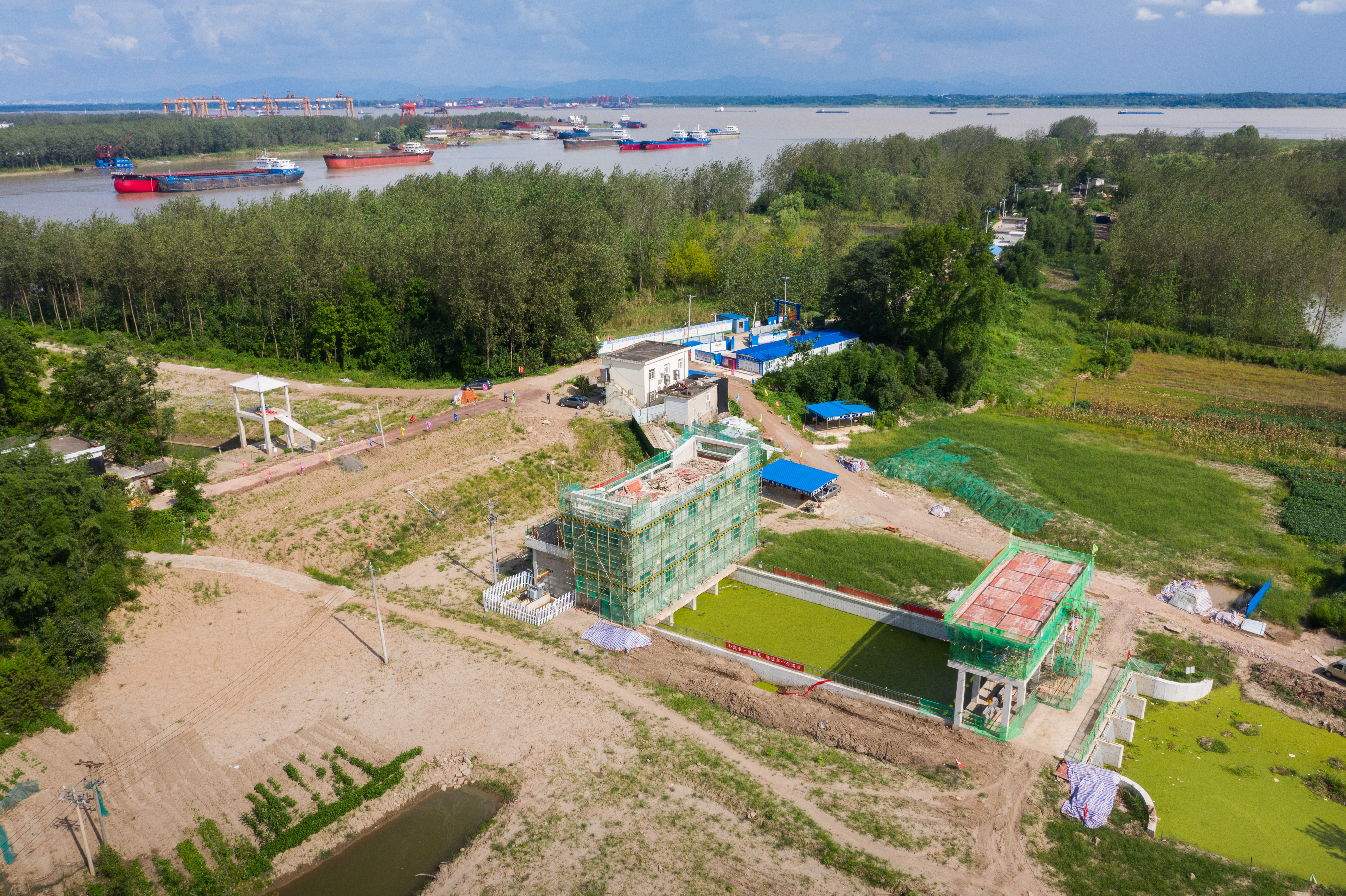 樅陽縣鐵銅圩鐵銅下站拆擴建工程施工現(xiàn)場全貌